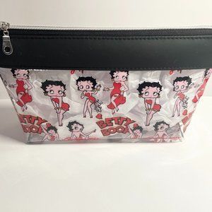 Handmade Jelly Fabric Betty Print Makeup Bag 10.”W x 6”H